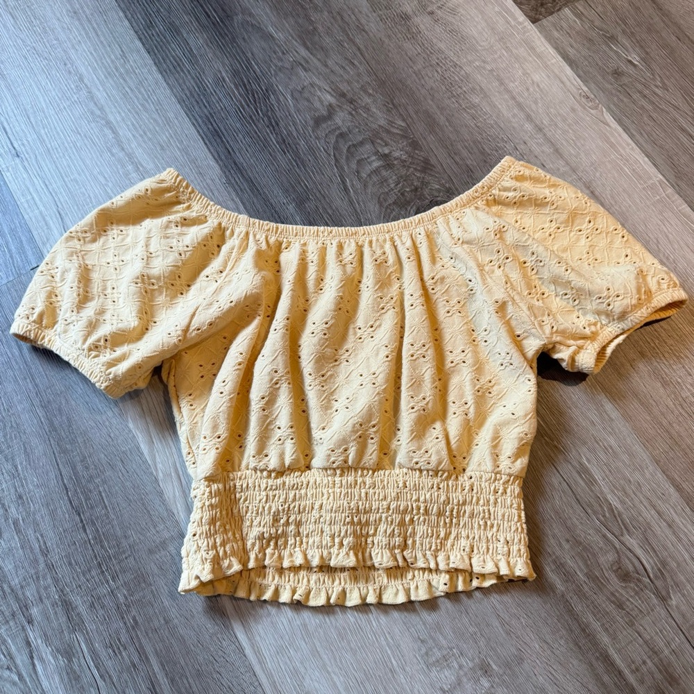 NWOT Yellow Off-Shoulder Women's Top